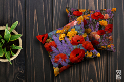 Painterly Poppy and Lavender Flowers Patterns Product Image 2