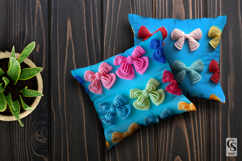 3D Crochet Coquette Bows Seamless Patterns Product Image 5