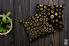 Black &amp; Gold Leopard Print Digital Paper Product Image 3