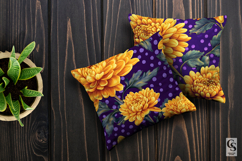 Yellow Chrysanthemum Flowers Seamless Patterns Product Image 3
