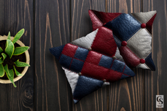 Red Blue and White Leather Seamless Patterns Product Image 5