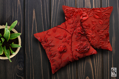 Red embossed roses Seamless Patterns Product Image 3