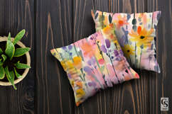 Abstract Watercolor Flowers Digital Papers Product Image 3