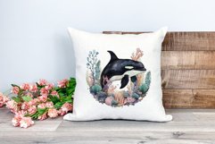 Orca Watercolor PNG Sublimation Design. PNG File Product Image 2