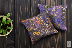 Cute Purple Wildflowers Seamless Patterns Product Image 2