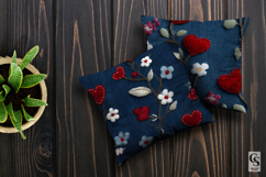 Patriotic Floral Hearts Embroidery Seamless Patterns Product Image 3