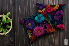 Rainbow Embossed Floral Embroidery Seamless Pattern Product Image 5