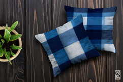 Blue Denim Gingham Seamless Patterns Product Image 3