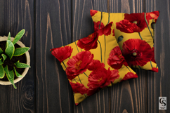 Red Yellow Poppy Flowers Digital Paper Product Image 3