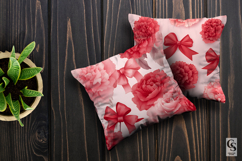 Red Coquette &amp; Floral Seamless Pattern Included 12 Digital P Product Image 3
