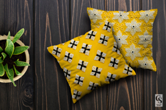 Yellow white embroidery Seamless Patterns Product Image 2
