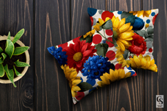 Bold Dotted Sunflowers Seamless Patterns Product Image 3