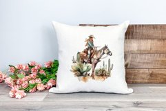 Cowboy Watercolor Sublimation Design. PNG File Product Image 2