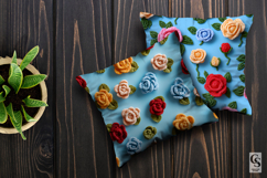 Colorful 3d crochet roses Seamless Patterns Product Image 3
