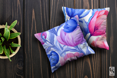 Pink and Blue Tulip Flowers Seamless Patterns Product Image 3