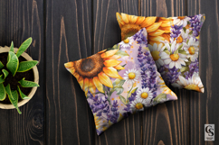 Summer Watercolor Sunflowers &amp; Lavender Floral Patterns Product Image 3