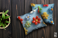 Whimsical 3D Flowers Digital Paper Pattern Product Image 3