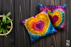 Rainbow Tie Dye Heart Background Product Image 2