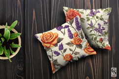 Lavender and Roses Seamless Floral Patterns Product Image 3