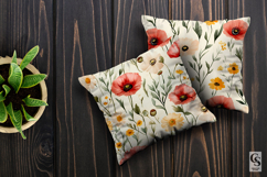 Poppy Watercolor Flowers Seamless Patterns Product Image 3