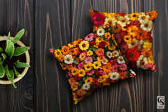 Blooming Zinnia Flowers Digital Papers Product Image 4