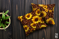 Sunflowers and Coffee Beans Patterns Product Image 3