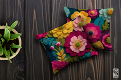 Bright Felt Flowers Seamless Patterns Product Image 2