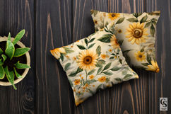 Vintage Watercolor Sunflowers Seamless Patterns Product Image 3