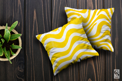 Yellow Abstract Wavy Lines Seamless Patterns Product Image 3