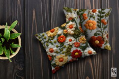 Autumn Knitted Flowers Seamless Patterns Product Image 3