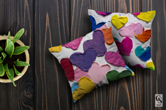 Impasto Painted 3D Hearts Seamless Patterns Product Image 2