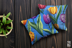 Colorful Tulip Flowers Seamless Patterns Product Image 3