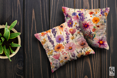 Watercolor Wildflowers Seamless Patterns Product Image 3