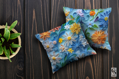 Pastel Paper Quilling Flower Seamless Pattern Product Image 5