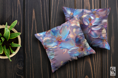 3D Holographic Flowers Seamless Patterns Product Image 3