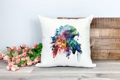Sublimation Design, Rainbow Eagle Watercolor PNG Product Image 2