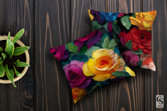 Painted Mixed Media Roses Seamless Pattern Product Image 2