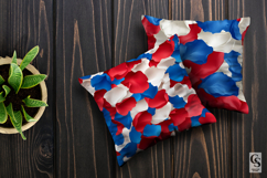 Red Blue White Rose Petals Seamless Patterns Product Image 2