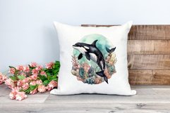 Orca Watercolor PNG Sublimation Design. PNG File Product Image 2