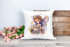 Fantasy Floral Fairy Watercolor Clipart PNG for Sublimation Product Image 2