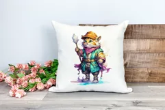 Fantasy Lion Character Watercolor PNG for Sublimation Product Image 2