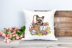 Spring Yorkshire Terrier Dog Breed Watercolor Sublimation Product Image 2