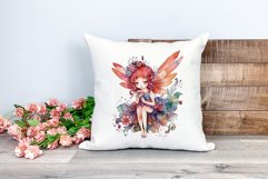 Fantasy Floral Fairy Watercolor Clipart PNG for Sublimation Product Image 2