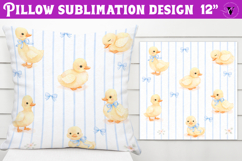 Spring Pillow sublimation | Spring duck &amp; flowers pattern Product Image 1
