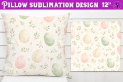 Spring Pillow sublimation | Easter Eggs pattern Product Image 1