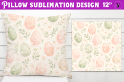 Spring Pillow sublimation | Easter Eggs pattern Product Image 1