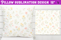 Spring Pillow sublimation | Spring flowers pattern Product Image 1