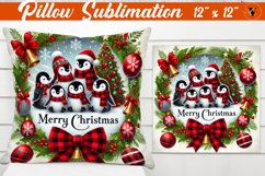 Pillow sublimation | Buffalo Plaid | Penguins Product Image 1
