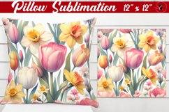 Pillow sublimation | Spring Flowers Product Image 1