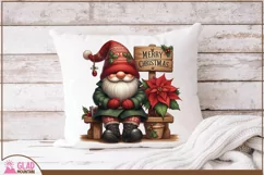 Merry Christmas Gnome png, Christmas Gnome clipart Product Image 5